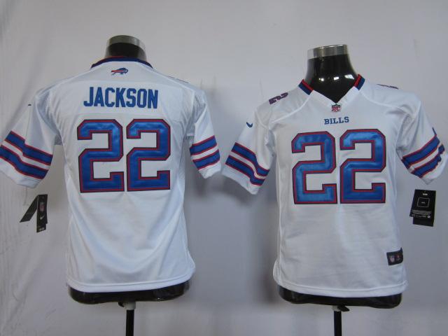 Kids Nike Buffalo Bills 22# Jackson White Nike NFL Jerseys Cheap