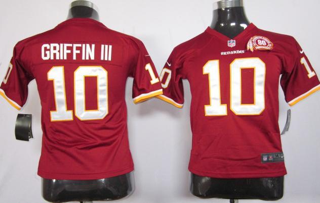 Cheap Women Nike Washington Redskins 10# Robert Griffin III Red 80th Nike NFL Jerseys