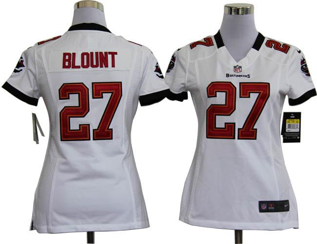 Cheap Women Nike Tampa Bay Buccaneers 27 LeGarrette Blount White Nike NFL Jersey
