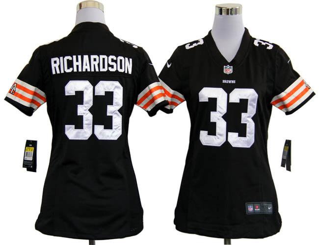Cheap Women's Nike Cleveland Browns 33# Trent Richardson Brown Nike NFL Jerseys