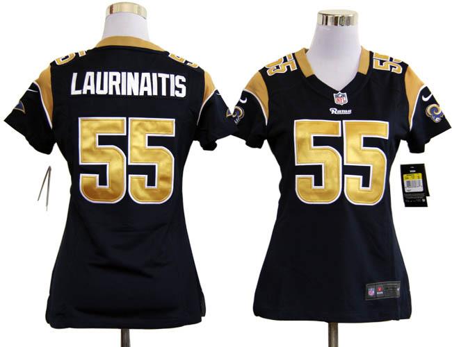 Cheap Women Nike St. Louis Rams 55# James Laurinaitis Dark Blue Nike NFL Jerseys
