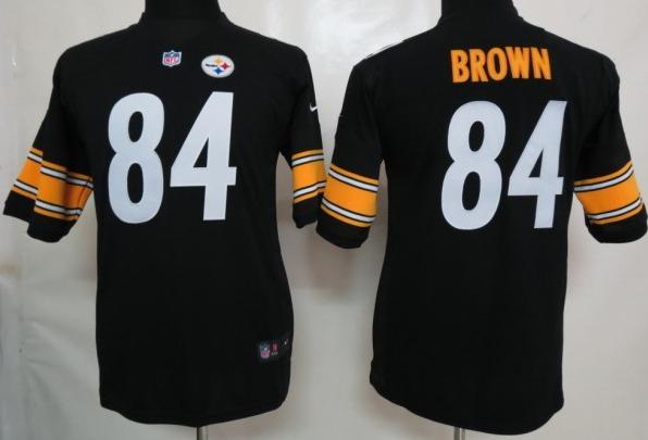 Kids Nike Pittsburgh Steelers #84 Antonio Brown Black Nike NFL Jerseys Cheap