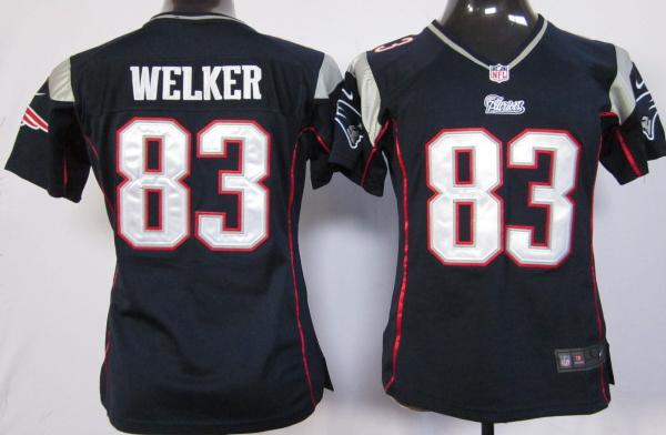 Cheap Women Nike New England Patriots 83 Wes Welker Blue Nike NFL Jersey
