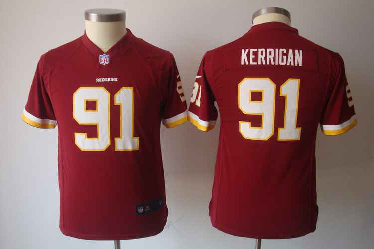 Kids Nike Washington Redskins 91# Ryan Kerrigan Red Nike NFL Jerseys Cheap