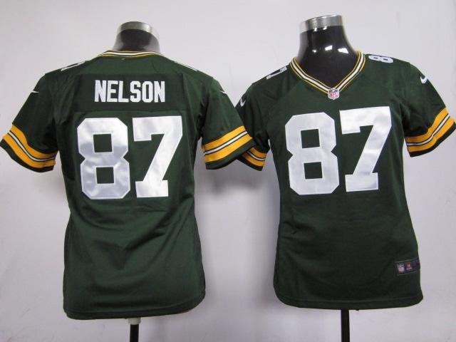 Cheap Womens Nike Green Bay Packers 87 Nelson Green Nike NFL Jerseys