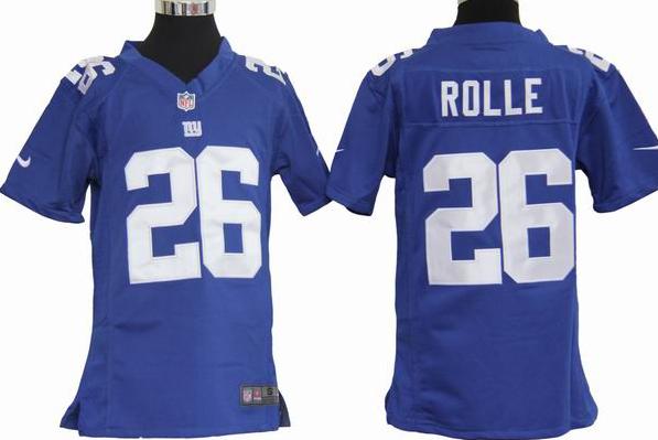 Kids Nike New York Giants 26# Antrel Rolle Blue Nike NFL Jerseys Cheap