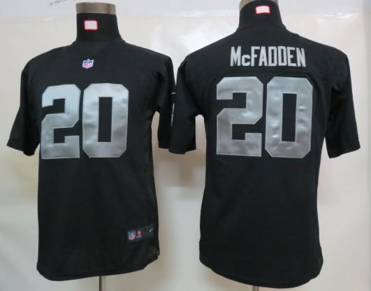 Kids Nike Oakland Raiders #20 Darren McFadden Black Nike NFL Jerseys Cheap