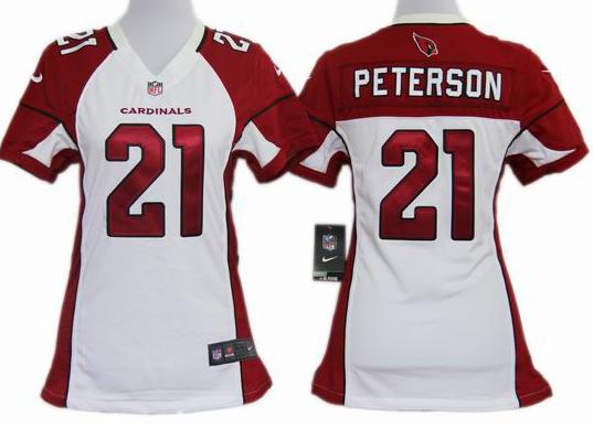 Cheap Women Nike Arizona Cardinals 21# Patrick Peterson White Nike NFL Jerseys