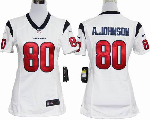 Cheap Women Nike Houston Texans #80 Andre Johnson White NFL Jerseys