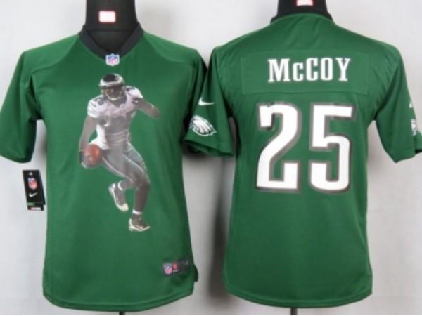 Nike Kids Philadelphia Eagles #25 mccoy green portrait fashion game jerseys Cheap