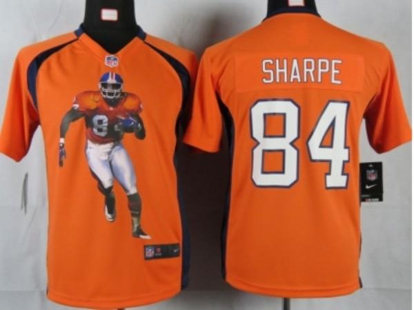 Nike Kids Denver Broncos #84 sharpe orange portrait fashion game jerseys Cheap