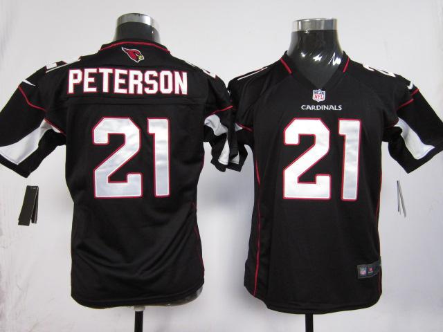 Kids Nike Arizona Cardinals 21# Patrick Peterson Black Nike NFL Jerseys Cheap
