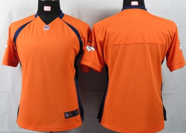 Cheap Women Nike Denver Broncos blank Orange Portrait Fashion Game Jersey