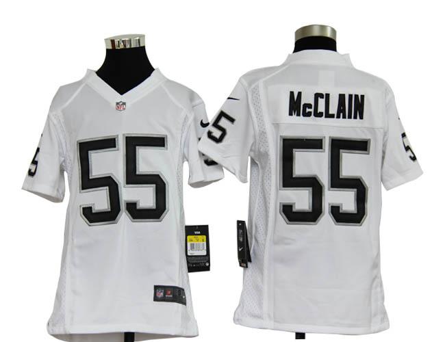 Kids Nike Oakland Raiders #55 Rolando McClain White Nike NFL Jerseys Cheap
