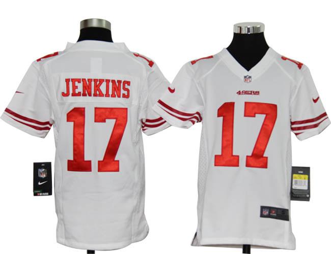 Kids Nike San Francisco 49ers 17# A.J.Jenkins White Nike NFL Jerseys Cheap