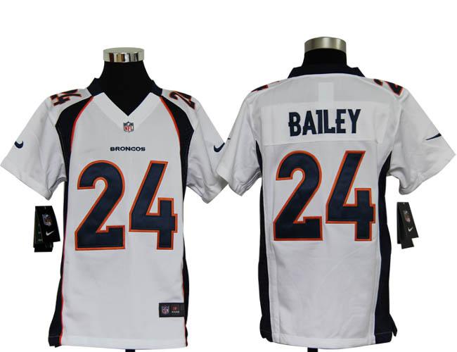 Kids Nike Denver Broncos 24# Champ Bailey White Nike NFL Jerseys Cheap