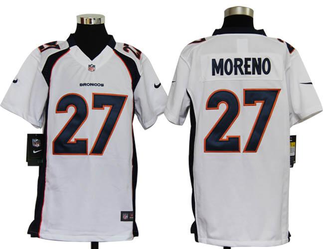 Kids Nike Denver Broncos 27# Knowshon Moreno White Nike NFL Jerseys Cheap