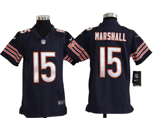 Kids Nike Chicago Bears #15 Marshall Blue Nike NFL Jerseys Cheap