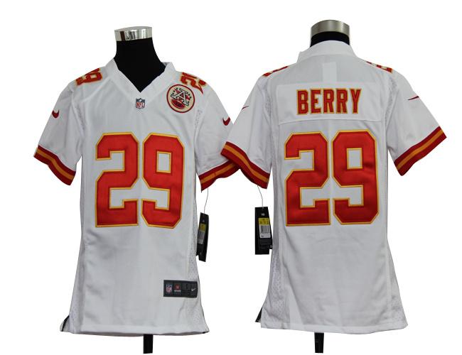 Kids Nike Kansas City Chiefs 29# Eric Berry White Nike NFL Jerseys Cheap