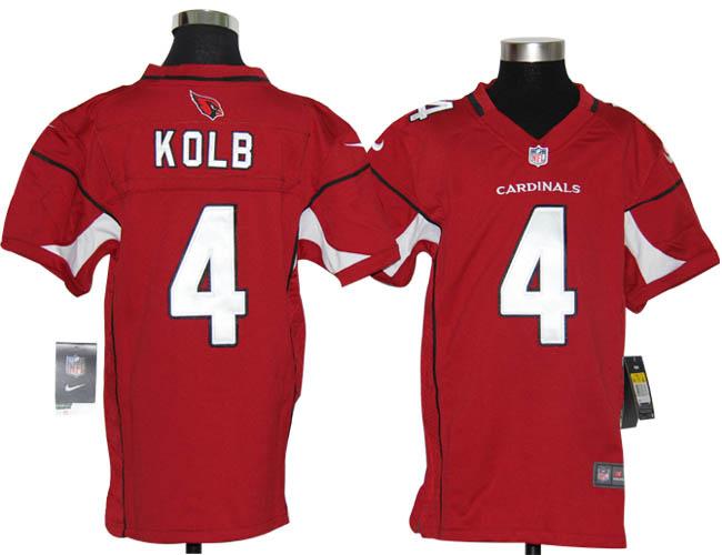 Kids Nike Arizona Cardinals 4# Kevin Kolb Red Nike NFL Jerseys Cheap