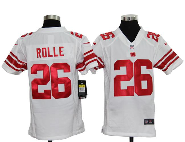 Kids Nike New York Giants 26# Antrel Rolle White Nike NFL Jerseys Cheap