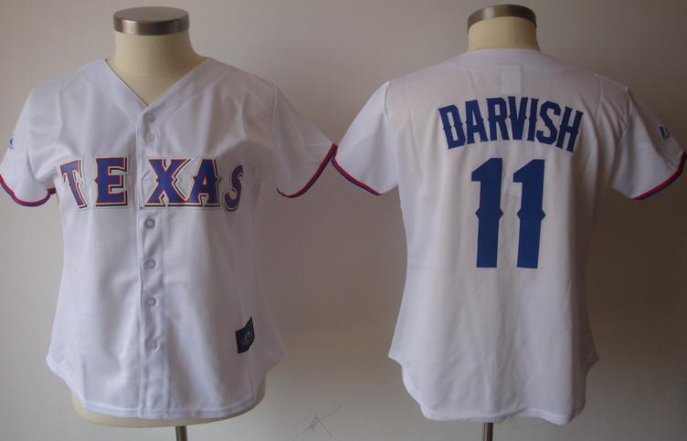 Cheap Women Texas Rangers #11 Yu Darvish White Cool Base MLB Jerseys