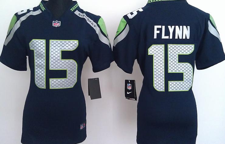 Cheap Women Nike Seattle Seahawks 15# Matt Flynn Blue Nike NFL Jerseys