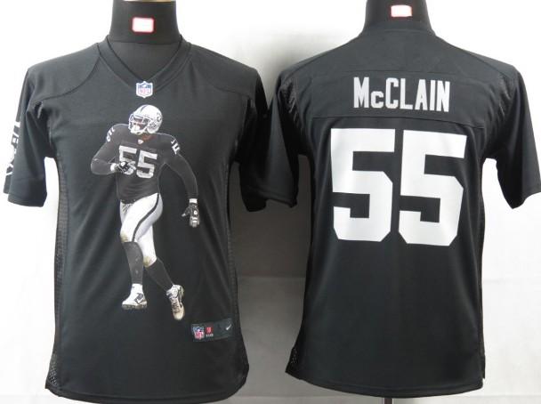 Kids Nike Oakland Raiders 55 Mcclain Black Portrait Fashion Game Jerseys Cheap