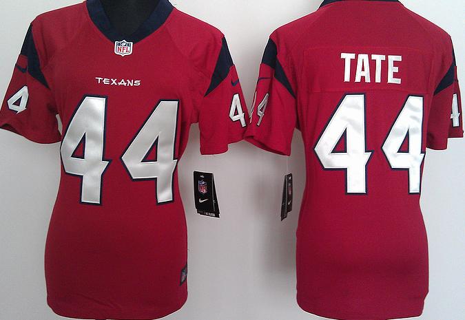 Cheap Women Nike Houston Texans #44 Tate Red Nike NFL Jerseys