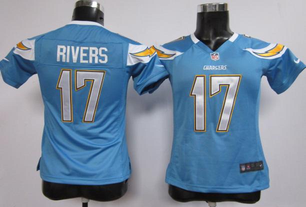 Cheap Women Nike San Diego Chargers 17# Philip Rivers Light Blue Nike NFL Jerseys