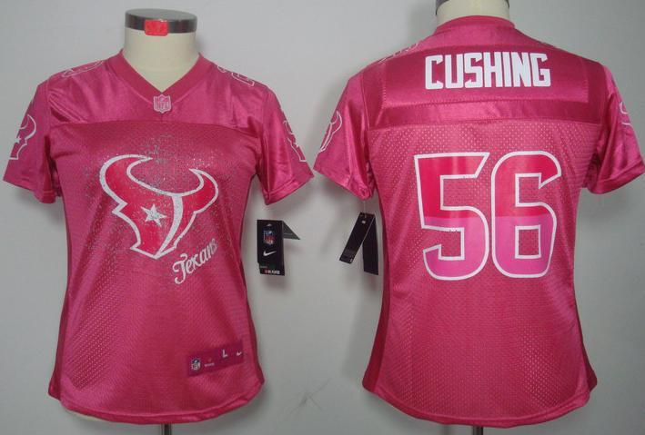Cheap Women Nike Houston Texans 56 Brian Cushing Pink FEM FAN Elite NFL Jersey