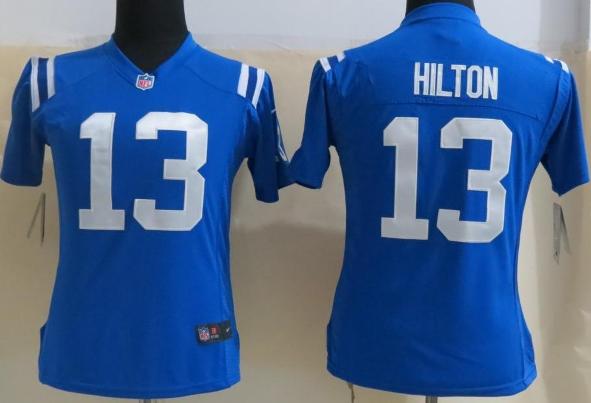 Cheap Women Nike Indianapolis Colts 13 T.Y. Hilton Blue NFL Jerseys
