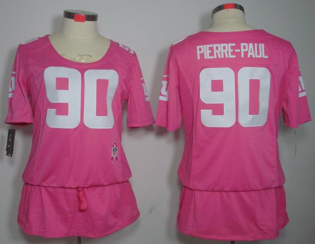 Cheap Women Nike New York Giants #90 Jason Pierre-Paul Pink Breast Cancer Awareness NFL Jersey