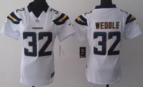 Cheap Women Nike San Diego Chargers 32 Eric Weddle White NFL Jerseys 2013 New Style