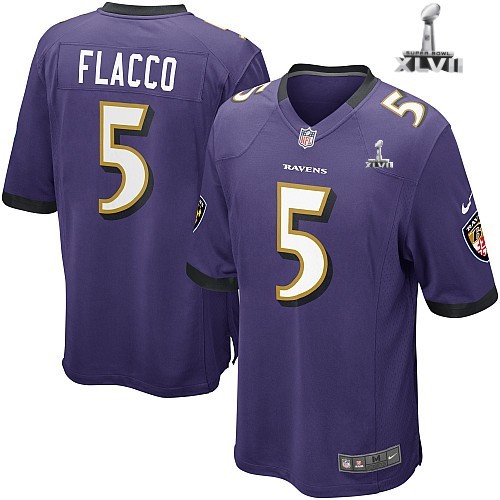 Kids Nike Baltimore Ravens 5 Joe Flacco Purple 2013 Super Bowl NFL Jersey Cheap