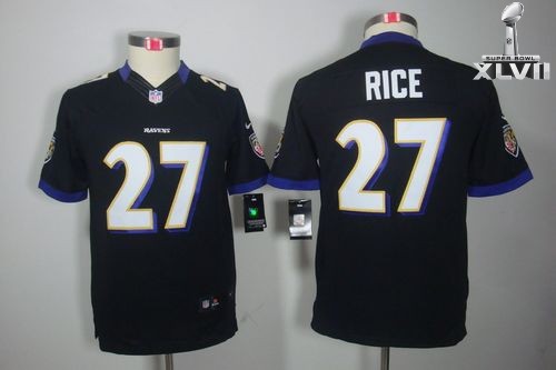 Kids Nike Baltimore Ravens 27 Ray Rice Limited Black 2013 Super Bowl NFL Jersey Cheap