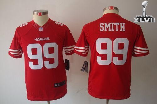 Kids Nike San Francisco 49ers 99 Aldon Smith Limited Red 2013 Super Bowl NFL Jersey Cheap
