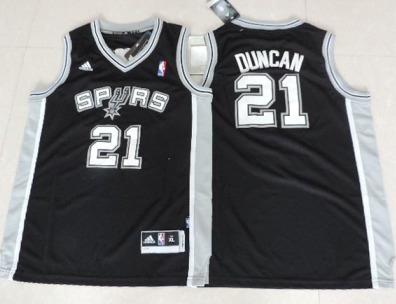 Kids San Antonio Spurs 21 Tim Duncan Black Revolution 30 Swingman NBA Jerseys Cheap