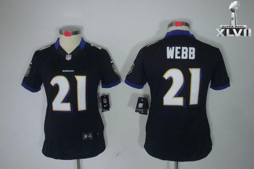 Cheap Women Nike Baltimore Ravens 21 Lardarius Webb Limited Black 2013 Super Bowl NFL Jersey