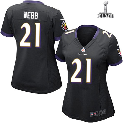 Cheap Women Nike Baltimore Ravens 21 Lardarius Webb Black 2013 Super Bowl NFL Jersey