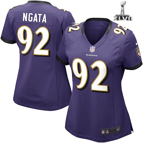Cheap Women Nike Baltimore Ravens 92 Haloti Ngata Purple 2013 Super Bowl NFL Jersey