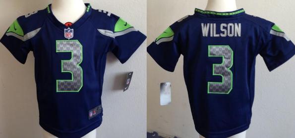 Baby Nike Seattle Seahawks 3 Russell Wilson Blue NFL Jerseys For Cheap