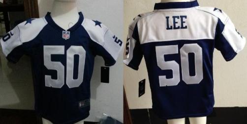 Baby Nike Dallas Cowboys 50 Sean Lee Blue Throwback Thanksgivings NFL Jersey For Cheap