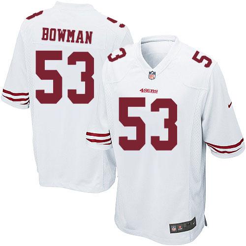 Kids Nike San Francisco 49ers #53 NaVorro Bowman Limited White NFL Jersey Cheap