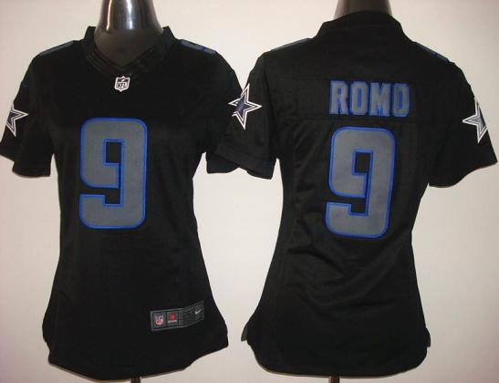 Cheap Women Nike Dallas Cowboys 9 Tony Romo Black Impact Limited NFL Jerseys