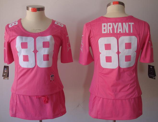 Cheap Women Nike Dallas Cowboys 88 Dez Bryant Pink Breast Cancer Awareness NFL Jersey