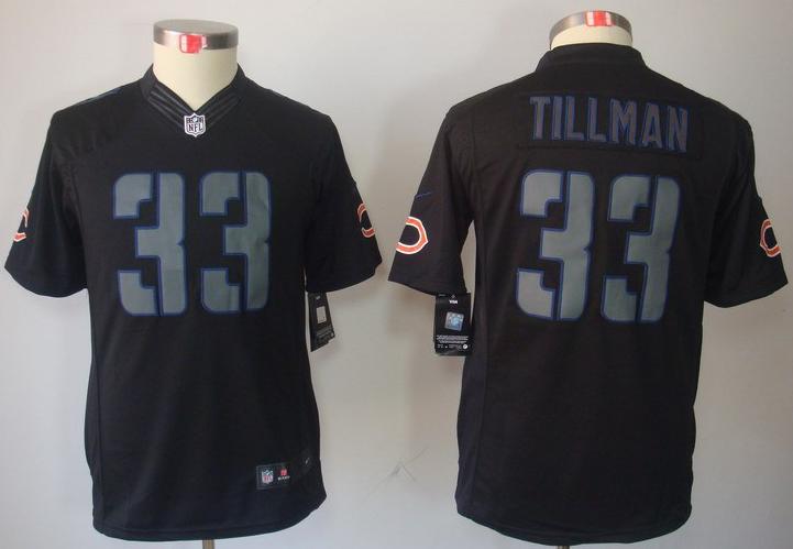 Kids Nike Chicago Bears 33 Charles Tillman Black Impact LIMITED NFL Jerseys Cheap