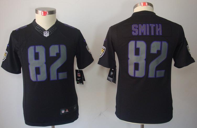 Kids Nike Baltimore Ravens 82 Torrey Smith Black Impact LIMITED NFL Jerseys Cheap
