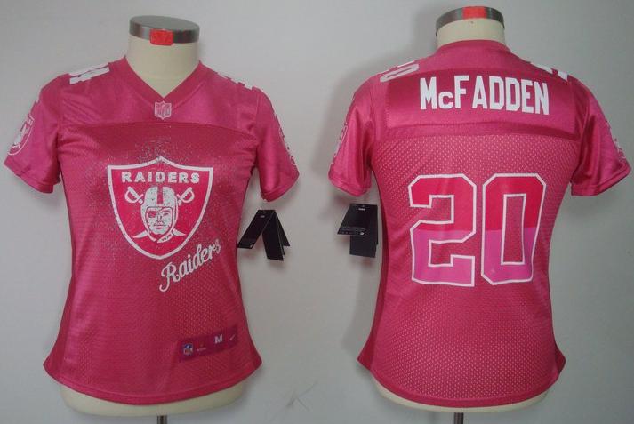 Cheap Women Nike Oakland Raiders #20 Darren McFadden Pink FEM FAN Elite NFL Jersey