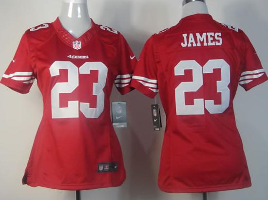 Cheap Women Nike San Francisco 49ers 23 Lamichael James Red LIMITED NFL Jerseys